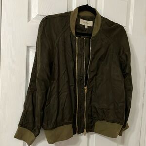 7 for all Mankind  Olive Green Bomber Jacket